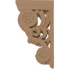 Small Floral Corbel, Lindenwood, 3 3/4"W x 5 1/2"D x 9 1/2"H