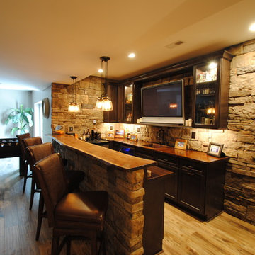 Rustic Basement Bar