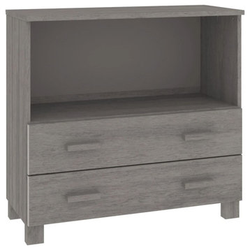 vidaXL Sideboard Buffet Cabinet for Bedroom HAMAR Light Gray Solid Wood Pine