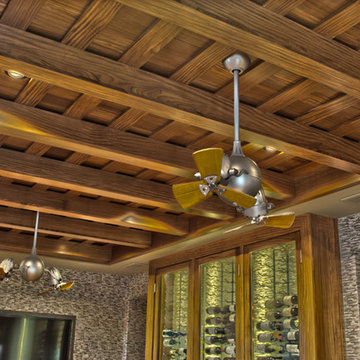 African Teak Wine Room