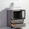 Vanity Art Vanity Set With Vessel Sink, Gray, 60", Standard Mirror