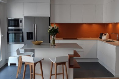 Kitchen - contemporary kitchen idea in Houston