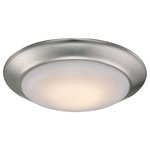 Trans Globe - Trans Globe LED-30016 BN Vanowen - 7.5" 15W 1 LED Flush Mount - The Vanowen 7.5" Flushmount is a low-profile style design that casts a soft ambient light over a wide area. The minimal aesthetic is ideal to blend with any decor, while also illuminating a variety of interior living areas. This Contemporary LED ceiling light features a sleek low profile design and is dimmable. The disk shape lens is made of White Opal Acrylic.  Assembly Required: TRUE
