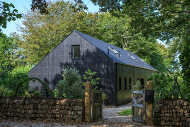 Design ideas for a farmhouse house exterior in Cornwall.
