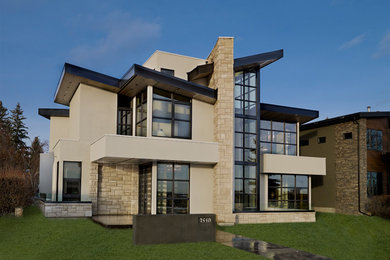 Example of a trendy exterior home design in Calgary
