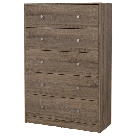 Portland 5 Drawer Chest, Truffle