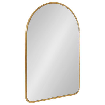 Caskill Framed Arch Wall Mirror, Gold 24x36
