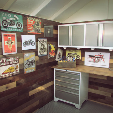 Vintage Wall Art - Motorcycle Shed