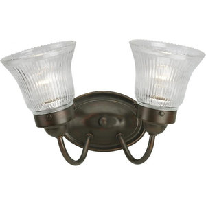 P3289-09 Progress Lighting Economy Fluted Glass Three-Light Bath