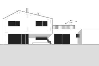 Großes, Zweistöckiges Modernes Einfamilienhaus mit Putzfassade in Sonstige