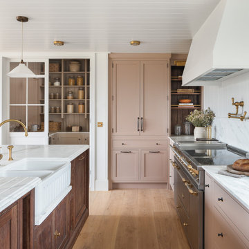 Sussex Barn Renovation - Pink Kitchen