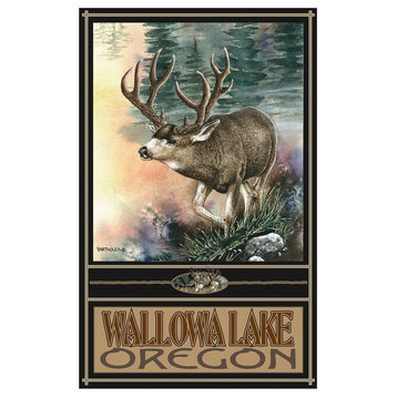 Dave Bartholet Wallowa Lake Oregon Elk Art Print, 12"x18"