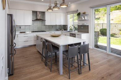 Example of a trendy home design design in San Diego