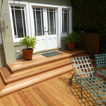 Stunning kiln dried clear redwood deck in Berkeley