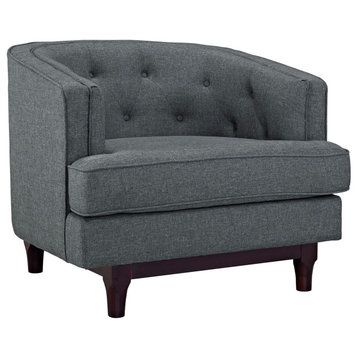 Coast Upholstered Fabric Armchair, Gray