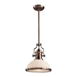 Elk Lighting - Chadwick Antique Copper 14-Inch One Light Pendant - Pendant Lighting