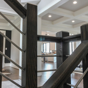 Project #72 | Modern Staircase with Horizontal Steel Rod Railing