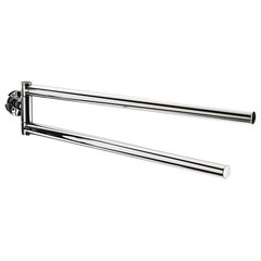 Duemila Double Towel Bar, Chrome, 15.3 - Transitional - Towel