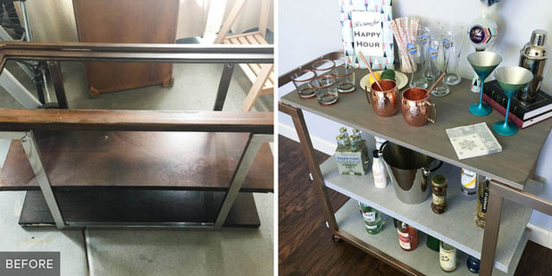 Project Rehab: From Sad Shelving Unit to Glam Bar Cart