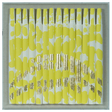 Color Splash on Xuan Paper Shadow Box Wall Décor (Yellow)
