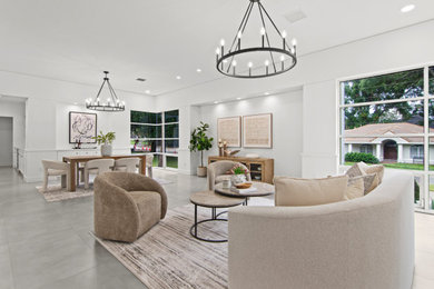 Inspiration for a modern living room remodel in Orlando