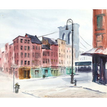 Eve Nethercott, Brooklyn Bridge, P5.68, Watercolor Painting