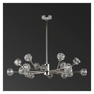 Arya Collection Eight-Light Matte Black Luxe Linear Chandelier