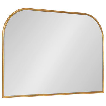 Caskill Framed Arch Wall Mirror, Gold 36x24
