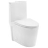 St. Tropez Elongated Toilet, Dual Vortex Flush, Glossy White