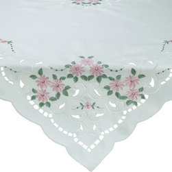 Xia Home Fashions - Daisy Collection 34"x34" Table Topper - Tablecloths