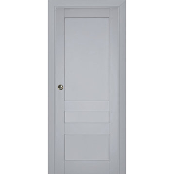 Sliding Pocket Door 18 x 80, Veregio 7411 Grey, Rail