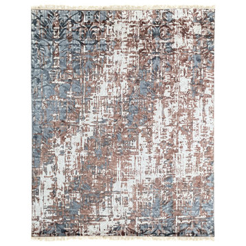 EORC Ivory/Copper Hand Knotted Wool Rug 8' x 11'