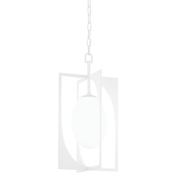Enzo 1-Light Lantern in Gesso White