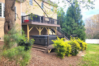 Inspiration for a contemporary deck remodel in Raleigh