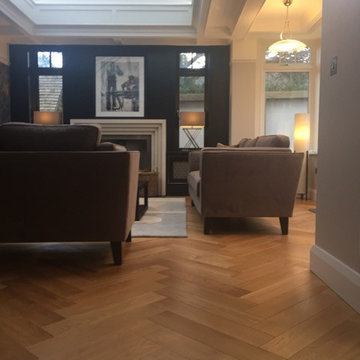 House renovation - engineered oak herringbone floor