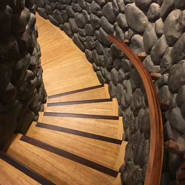 Strand Woven Bamboo Flooring Stained Ipe Stairnoses