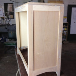 Flame-Grain Walnut Panel Shoe Cabinet - Shoe Storage