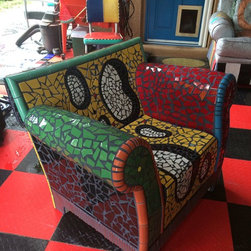 Mosaic Tile Chair (right view) - Mosaic Tile