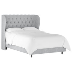 Bradwell Tufted Curved Wingback Bed Transitional Platform Beds