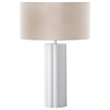 Latur Table Lamp, Cream/White