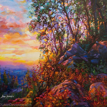 Landscape art, Landscape painting,Original Paintings for Sale by Leon Devenice