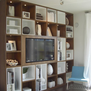 Minimalist home theater photo in Vancouver