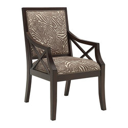 Coast to Coast - Amalfi Animal Print Cowie Espresso Square-Back Accent Chair - Bar Stools And Counter Stools
