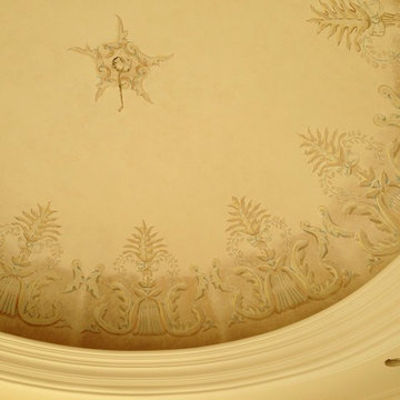 Custom Painted Ceiling Design with Faux Finish
