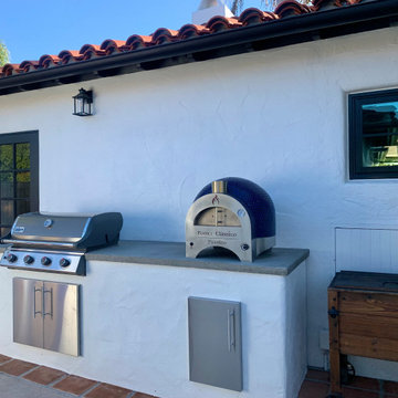 Outdoor kitchen for updated Spanish home