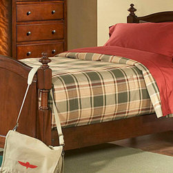 B1422T-1 ARIS CLASSIC BOLD KIDS WARM BROWN CHERRY WOOD TWIN BED - Kids Beds