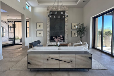Living room - contemporary living room idea in Phoenix