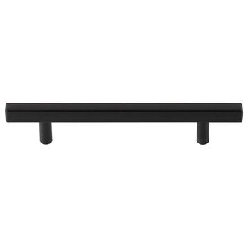 Utopia Alley Stainless Steel Cabinet Pull, Black, 5.0"
