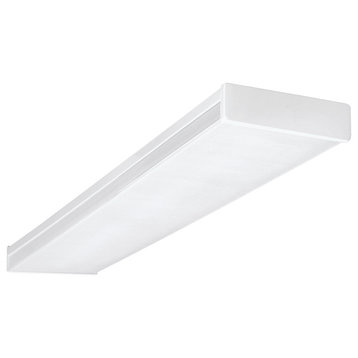 4' LED Wraparound Fixture With Prismatic Lens, 3000k, Standard Output