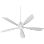 Quorum - Quorum Holt 56" LED Ceiling Fan, Studio White - This Holt 56" LED Ceiling Fan from Quorum has a finish of Studio White  and fits in well with any Transitional style decor.